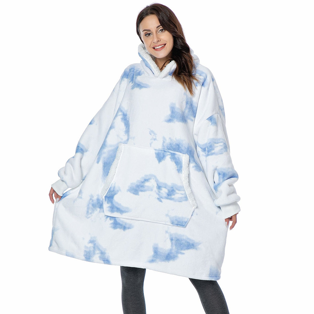 Zachte hoodie deken van pluche, ideale loungewear voor iedereen.