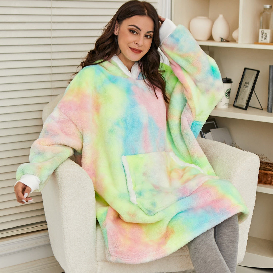 Pluche hoodie deken, super zacht en warm voor iedereen, modebewust.