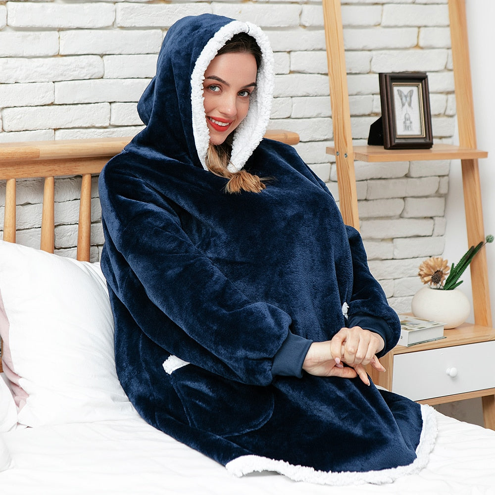 Unisex hoodie deken, jouw bron van warmte en comfort.