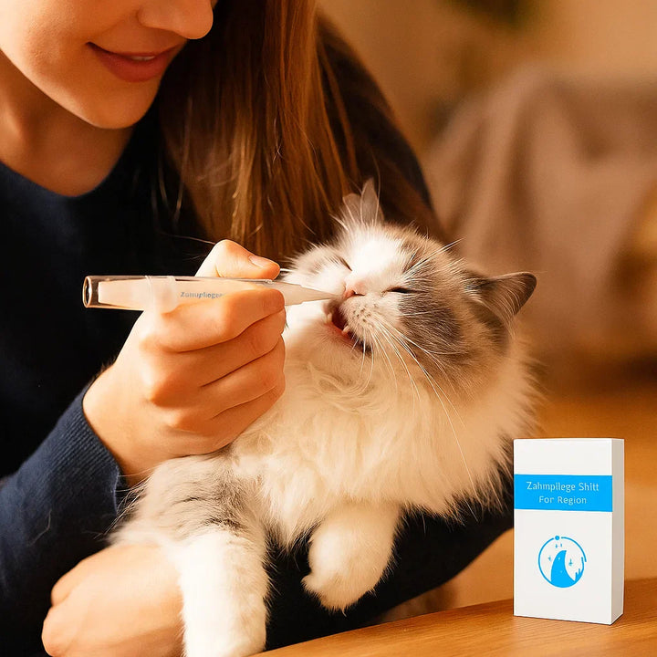 Tandenverzorgingspen voor katten, effectieve tandreiniging, veilige ingrediënten, gezonde tanden, dagelijkse routine.