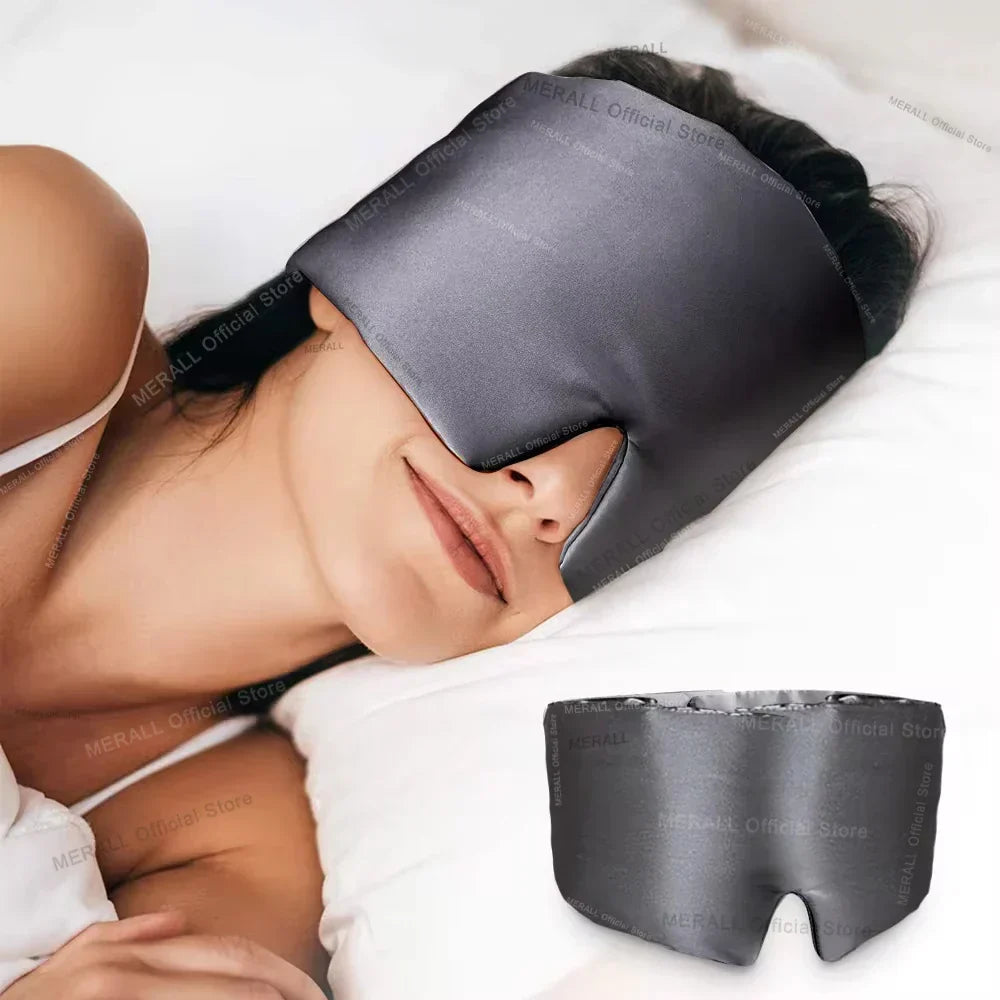 Zijden slaapmasker van moerbei zijde voor optimaal slaapcomfort.
