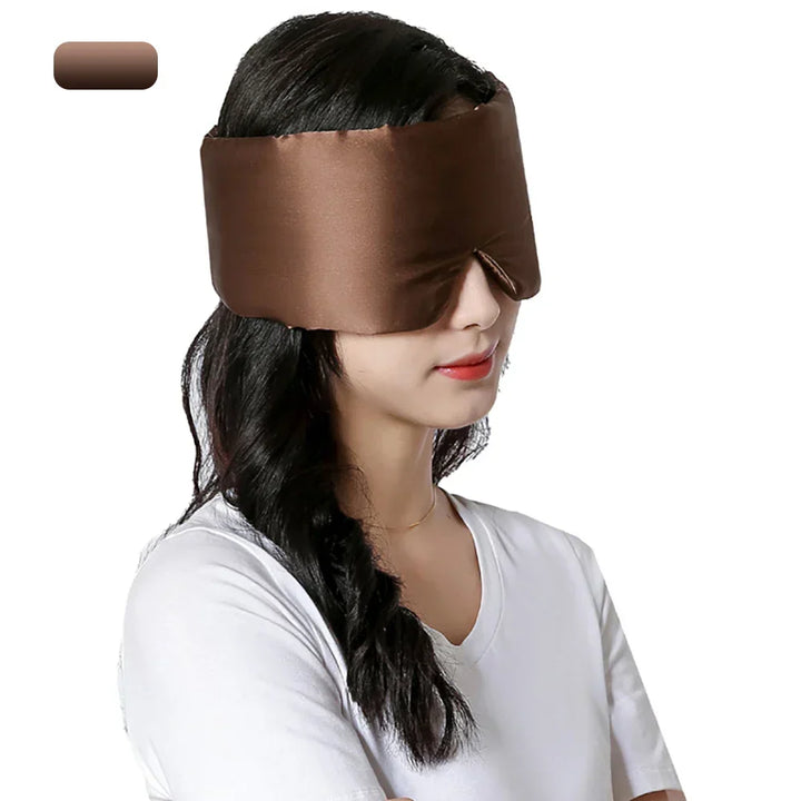 Ademend zijden oogmasker; moerbei zijde voor een zachte en huidvriendelijke slaap.
