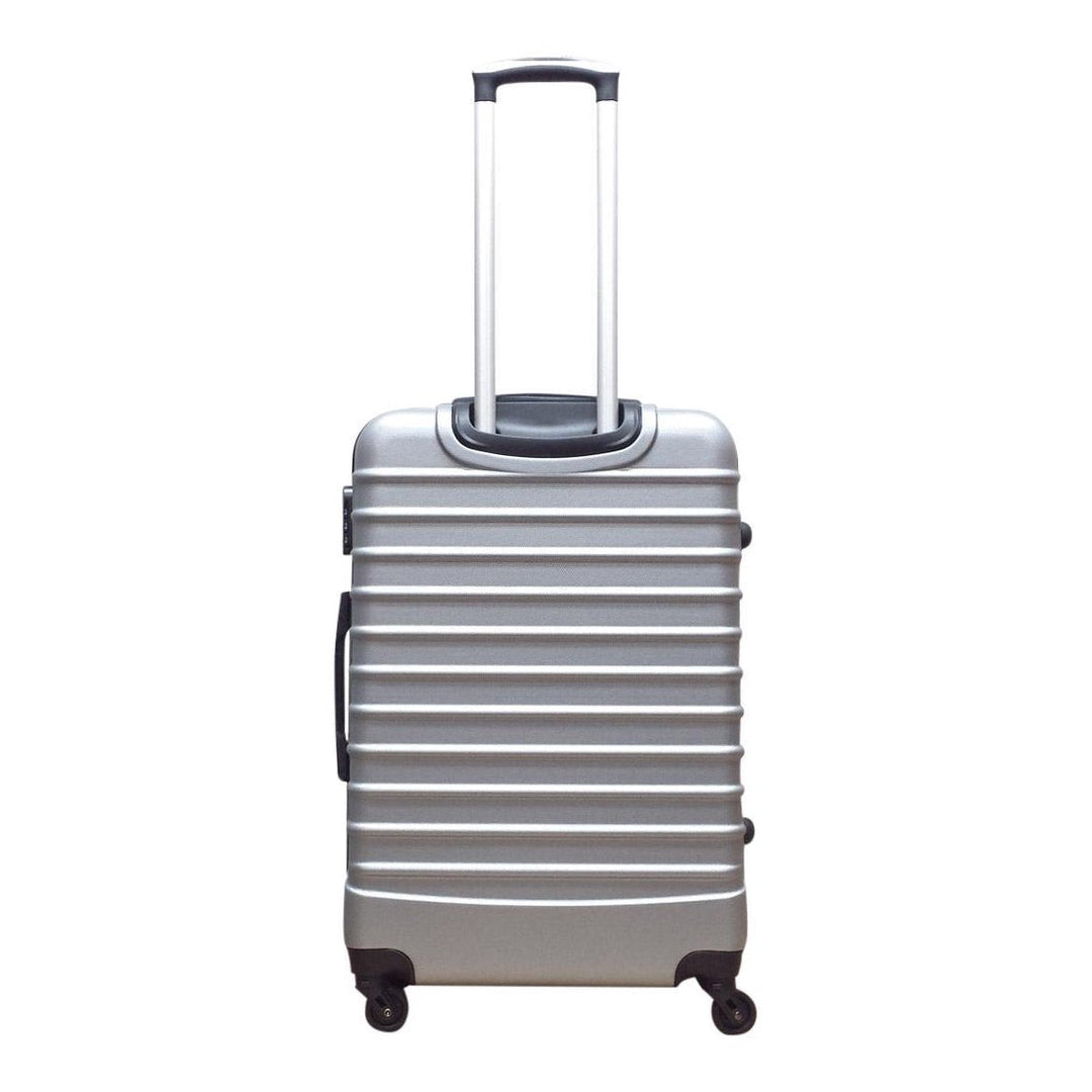 Duurzame zilveren hardshell koffers (2-delig) uit de Milano set, perfect voor beschermde reisbagage.