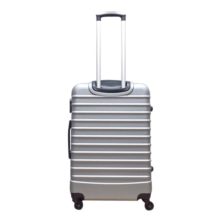 Duurzame zilveren hardshell koffers (2-delig) uit de Milano set, perfect voor beschermde reisbagage.