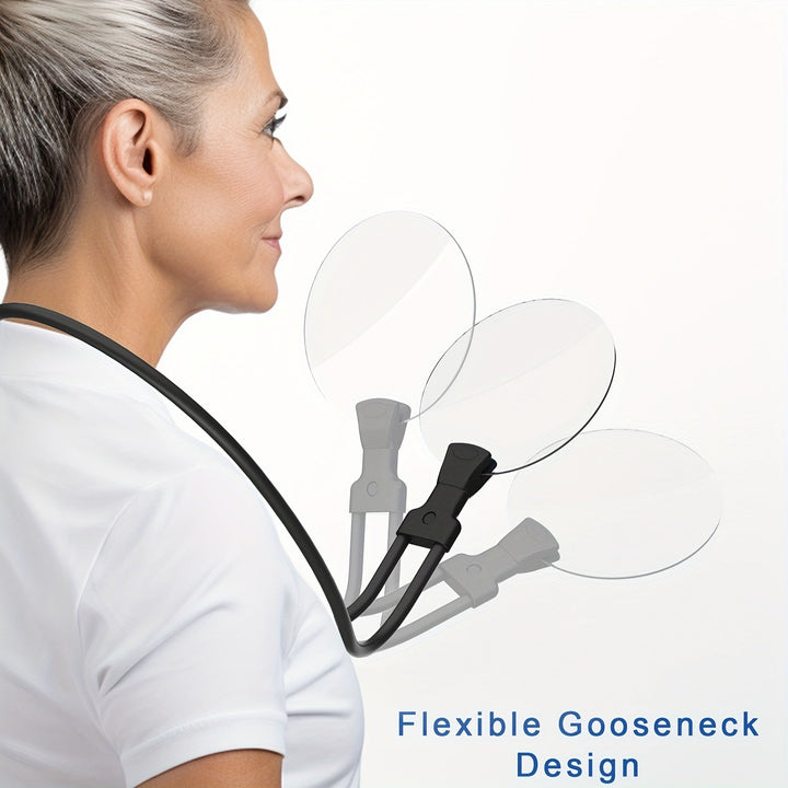 Veelzijdig handsfree vergrootglas met nekband, 5x vergroting voor lezen, handwerken en diverse hobby's.