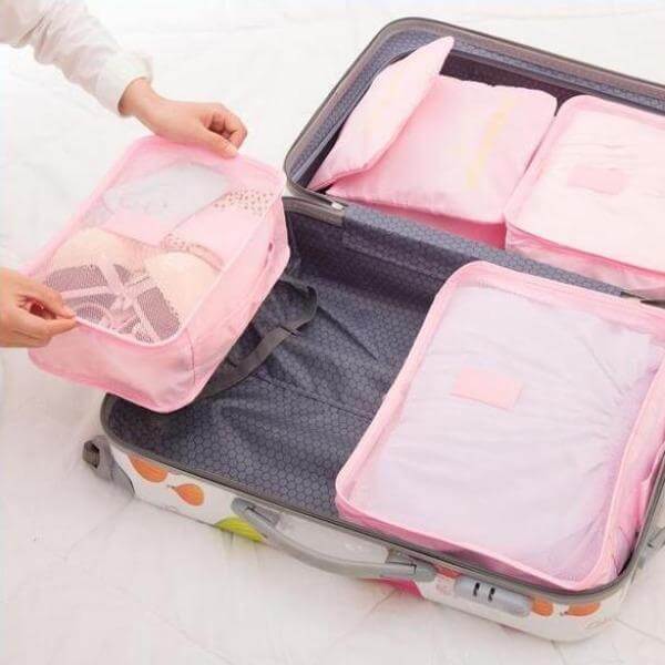 Complete bagage organizer set voor zowel korte trips als lange vakanties.