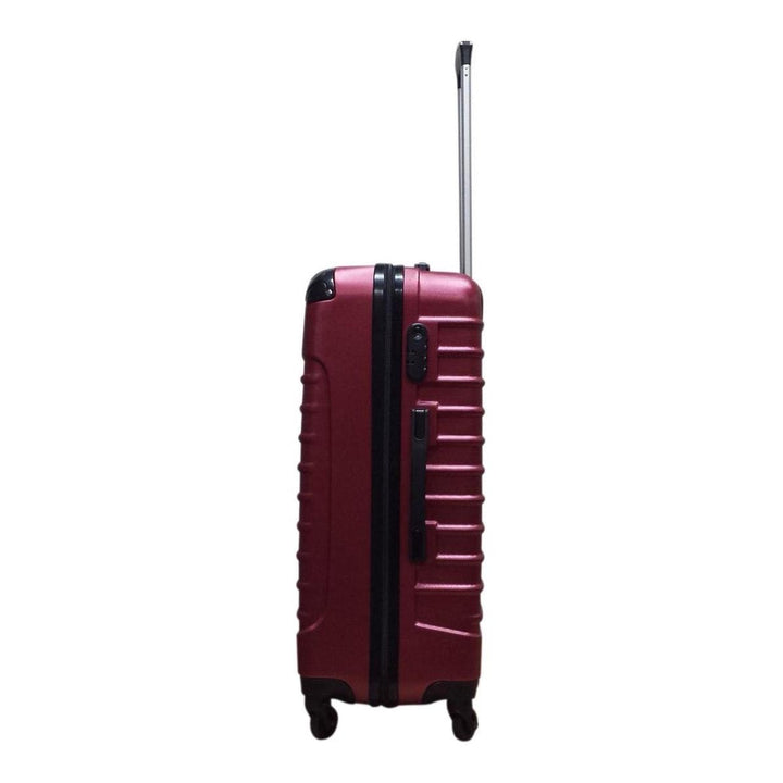 Complete zwarte ABS koffer set van twee, ideaal voor zowel korte weekendtrips als lange vakanties.