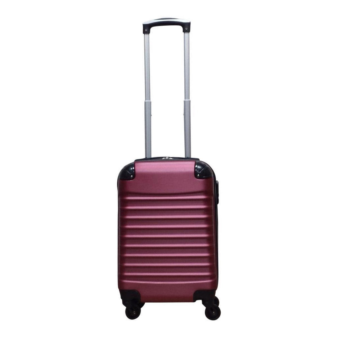 Stijlvolle zwarte hardcase bagageset (2-delig) met telescopische trekstang voor comfortabel reizen.