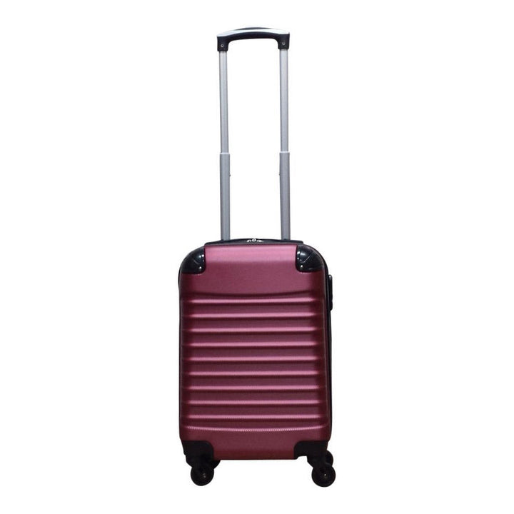 Stijlvolle zwarte hardcase bagageset (2-delig) met telescopische trekstang voor comfortabel reizen.