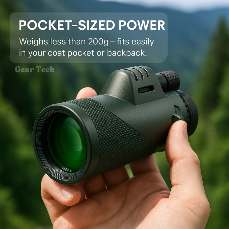 Monoculaire met krachtige 600x ultra-zoom voor scherpe weergave bij sportevenementen, HD lens.