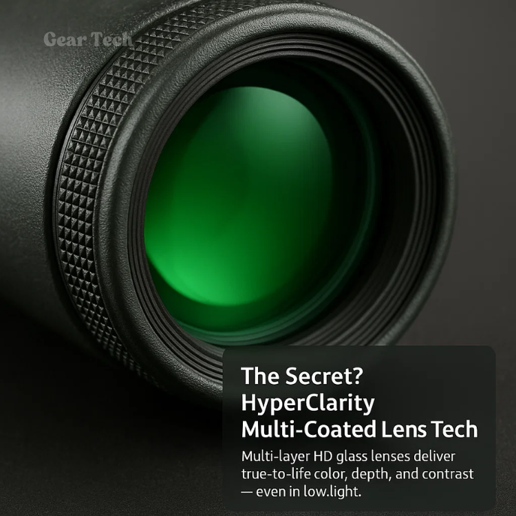 Zwarte monoculaire 600x zoom met HD lens, draagbaar en robuust voor diverse outdoor activiteiten.