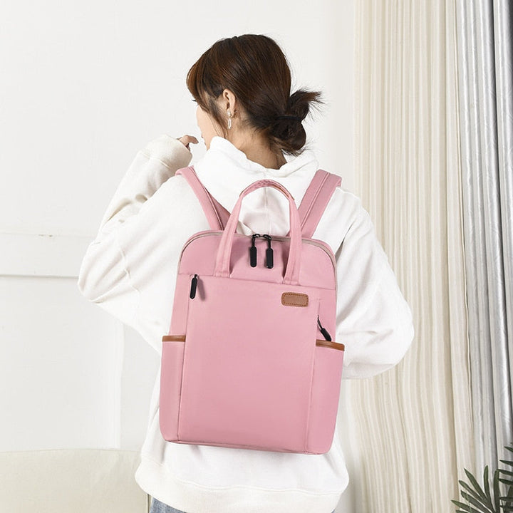 Veilige zwarte dames rugzak, lichtgewicht Oxford design, ideaal voor school, werk en reizen.