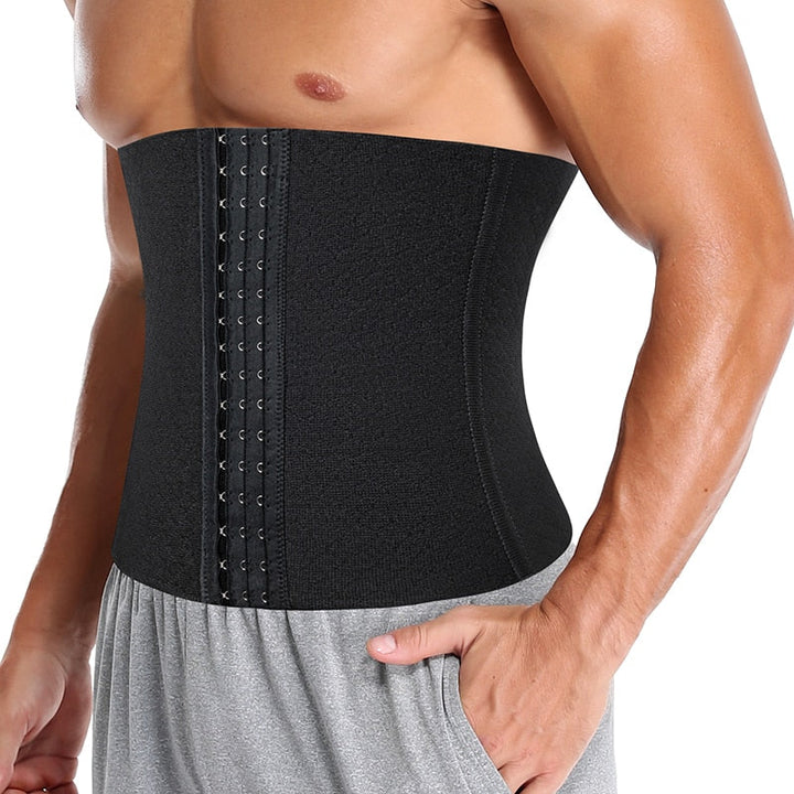 Zwarte dames taille trainer corset voor betere houding en slanker figuur. Comfortabele figuurcorrigerende buikband.