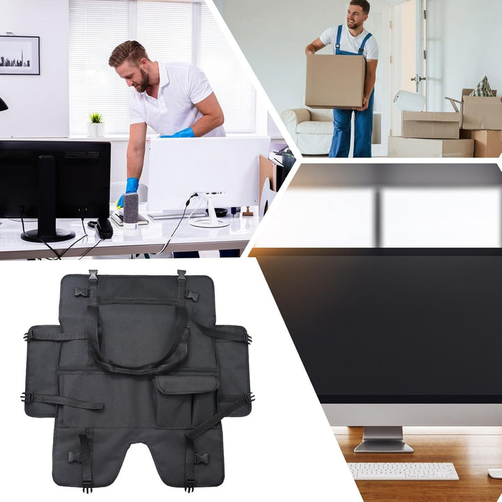 Grijze flanellen schermhoes, speciaal ontworpen voor optimale krasbescherming van je monitor.