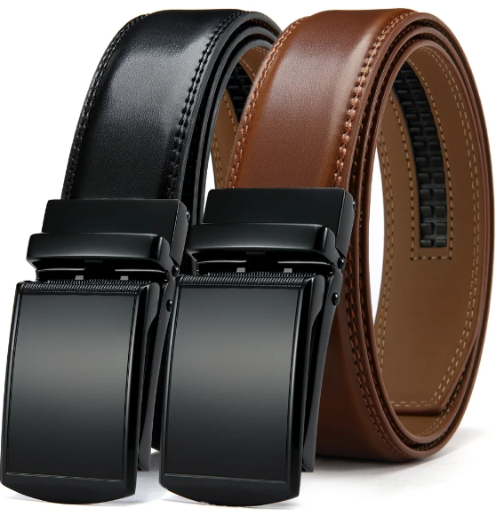 Zwarte Eleganzio herenriem met automatische gesp van PU-leer voor ultiem gemak.