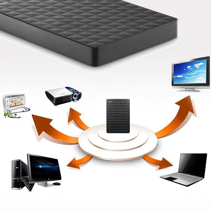 Externe harde schijf 8TB met USB 3.0 kabel voor razendsnelle dataoverdracht en betrouwbare backup-opslag. Draagbaar.