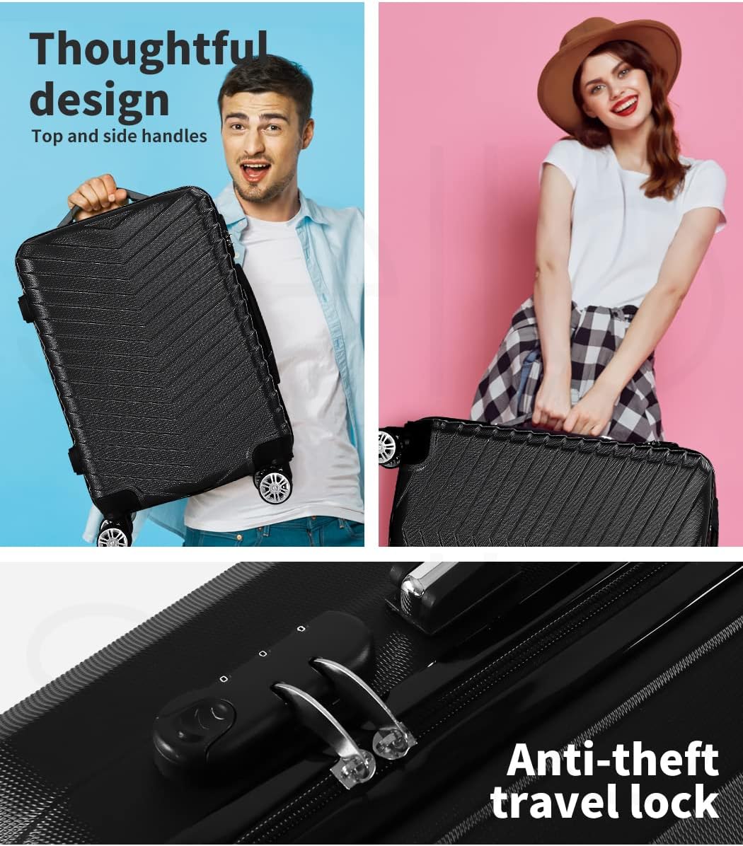 Perfecte zwarte hardcase weekendtas / handbagage koffer, unisex en lichtgewicht.