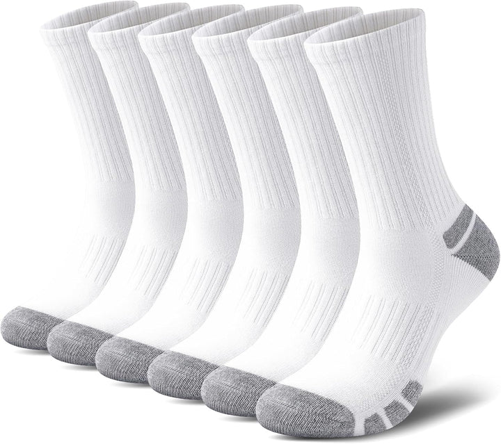 Zwarte katoenen sportsokken (6 paar) uniseks, ademend en vochtregulerend voor optimaal comfort.