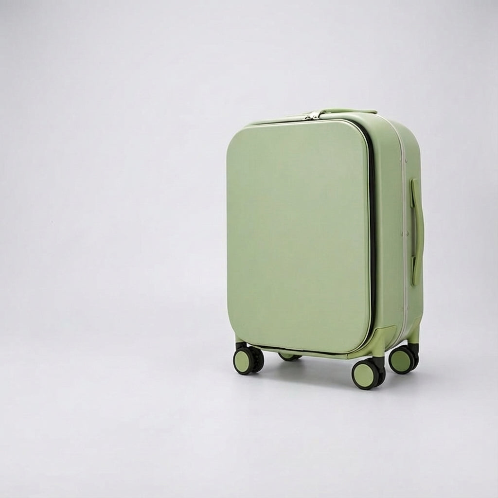 Navisphere compacte reis spinner koffer met stille wielen, ideaal als handbagage voor korte trips.