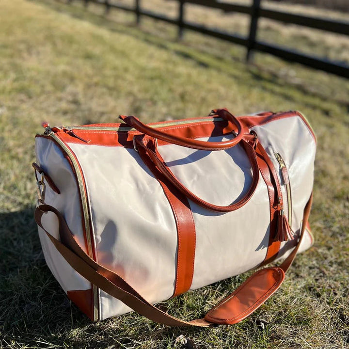 Stijlvolle PU-leren opbergtas, opvouwbaar, perfect voor nette kleding en zakelijke reizen zonder kreukels.