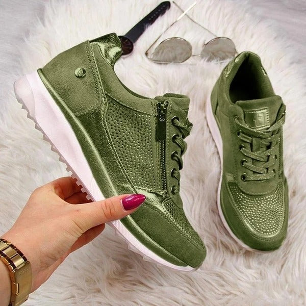 Dames orthopedische sneakers met een gripzool, voor stabiliteit en veiligheid bij elke stap.