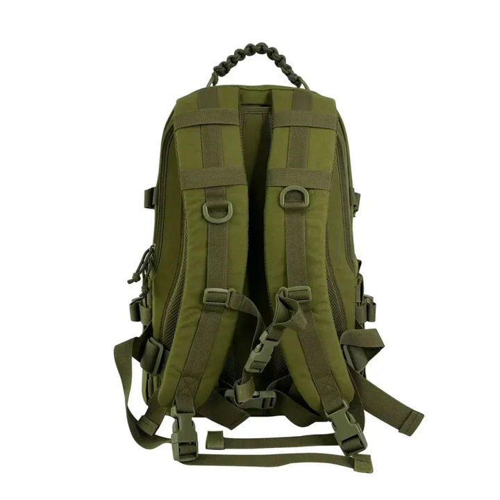 Tactische heren rugzak (Sven) met MOLLE-systeem voor extra uitrusting, perfect voor wandelen en kamperen.