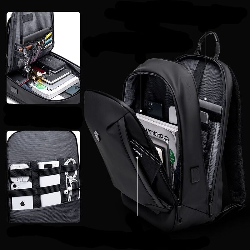Multifunctionele anti-diefstal heren rugzak, perfect voor laptop en dagelijks pendelen naar werk of school.